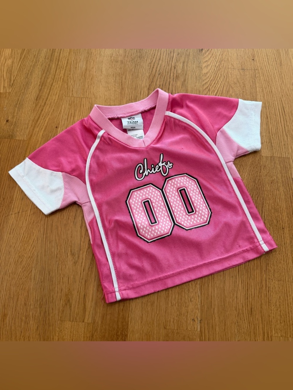 NFL Apparel 18 MONTHS Pink KC Kansas City Chiefs Short Sleeve Jersey